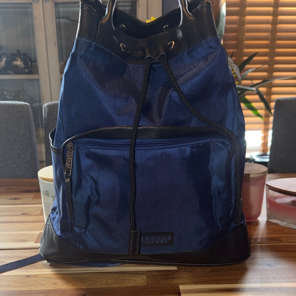 Stylish Blue Drawstring Backpack